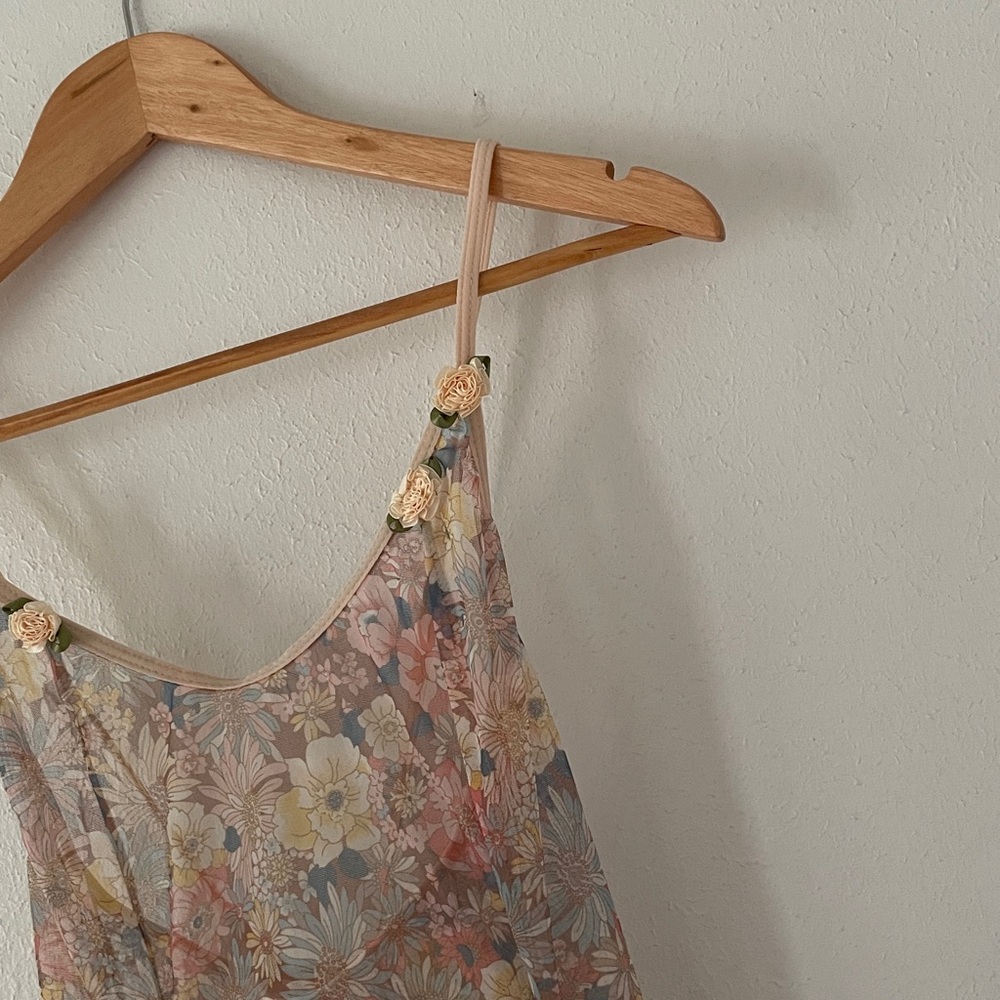 Floral Sheer Mini Dress Cover Up - Picture 10 of 16
